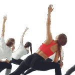 Frauen machen Gymnastik