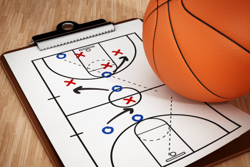 Hintergrundbild Basketball und Aufstellung